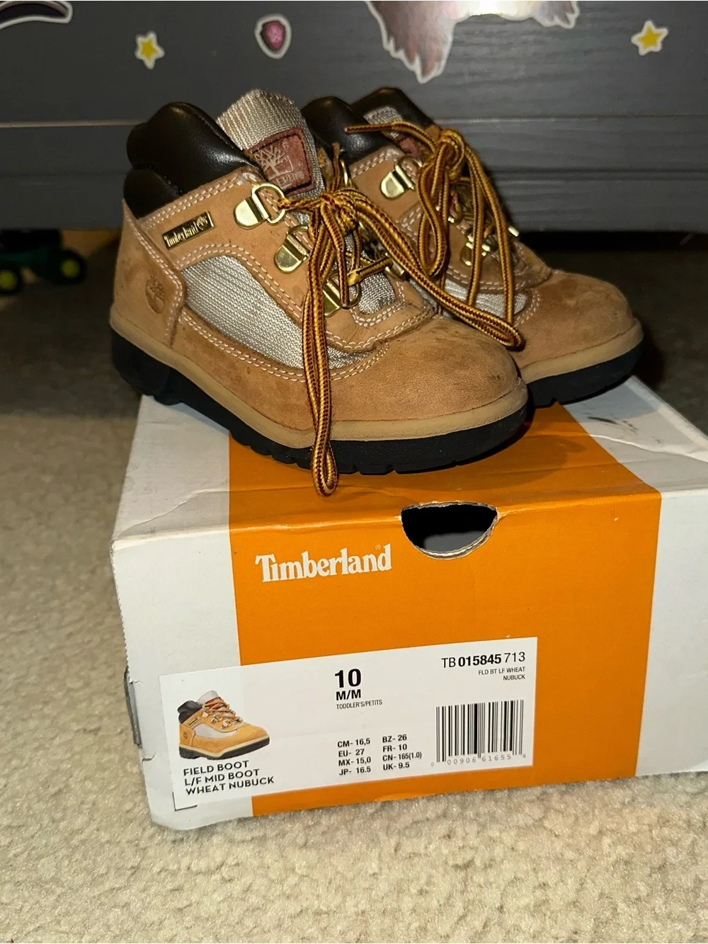 Timberland Wheat and Brown Kids' Nubuck Field Boots
